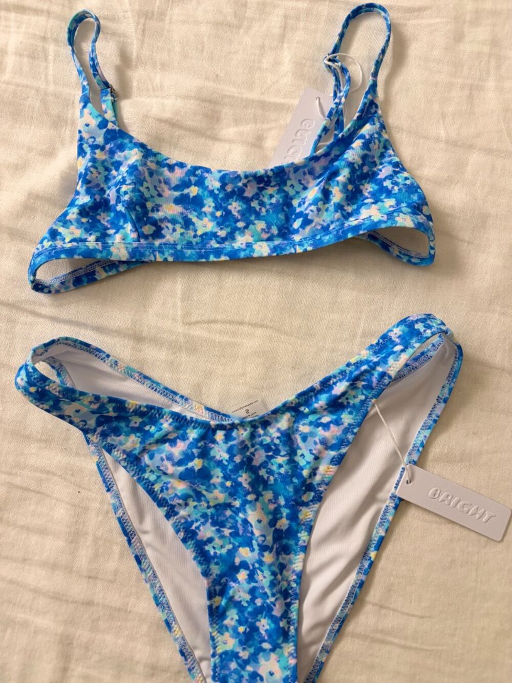 NWT Blue flower print bikini by Bright